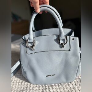 Like New London Fog Baby Pastel Blue Large Purse Handbag